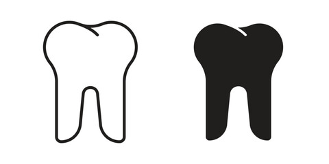 Tooth icon. Vector linear icons. simple flat icons