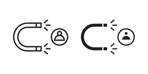 User engagement icon. Vector linear icons. simple flat icons