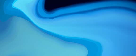Abstract blue wavy vector background with smooth gradient flow. Fluid motion in cool tones of blue and cyan, perfect for modern, tech, or ocean-inspired design concepts.