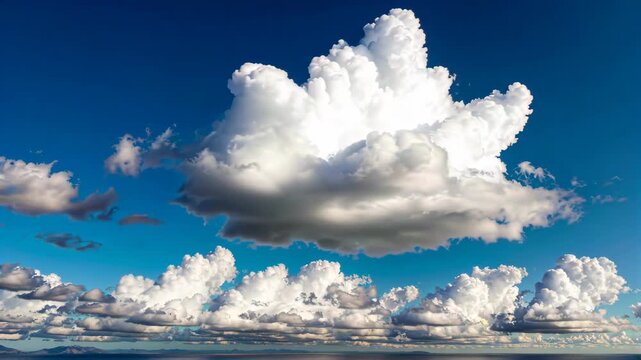 Blue sky, white clouds and clear sky