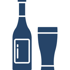 Brown Bottle and Glass With Transparent Background Awaiting Content For Drinks Advertising Beverage Industry Representing Refreshment and Hydration