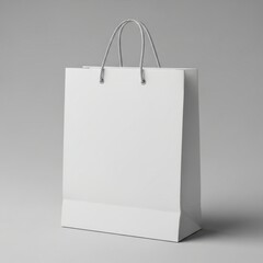 White paper bag mockup template for branding and shopping