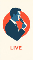 Celebrating international sports journalist day with stylized live broadcast design