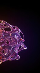 Abstract digital composition reflecting modern online communication and creative expression through dynamic, interconnected visual elements ,technology ,thought ,concise