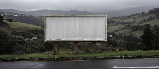 Obraz premium Billboard in a scenic landscape.