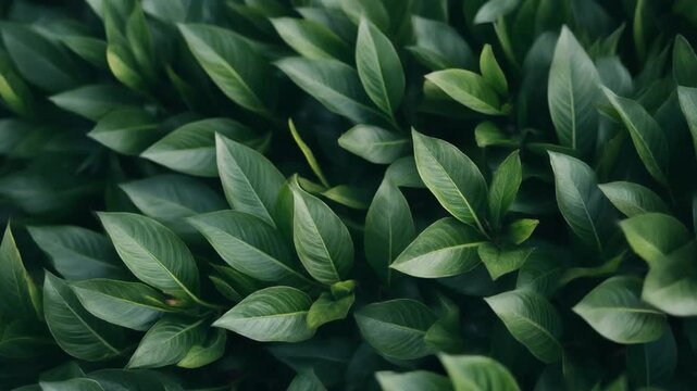 Close-up View of Lush Green Leaves A Natural and Calming Background