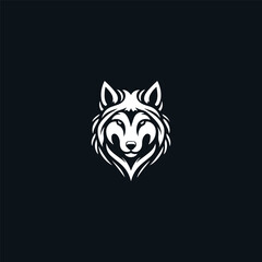Wolf head logo icon design template vector illustration