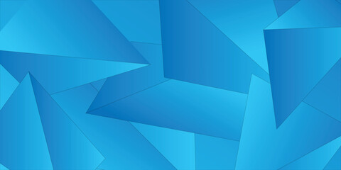 Abstract Background with Triangle Mosaic Lines and 3D Effects, Blue Gradient Color