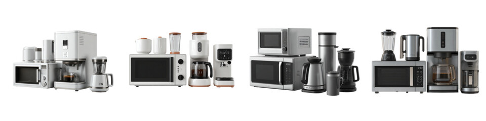 Create the ultimate kitchen with modern appliances including microwaves, coffee makers, and blenders that blend style and function, perfect for any home chef