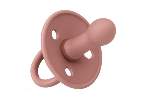 Pink baby pacifier or dummy for newborn
