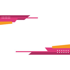 Modern Tech Border Elements &ndash; Abstract Geometric Frame Vector