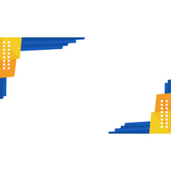 Modern Tech Border Elements &ndash; Abstract Geometric Frame Vector