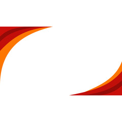 Smooth Curved Border Elements &ndash; Modern Abstract Wave Frame Vector