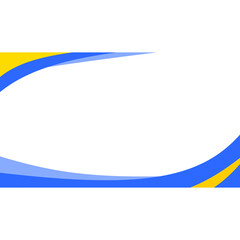 Smooth Curved Border Elements &ndash; Modern Abstract Wave Frame Vector