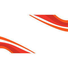 Smooth Curved Border Elements &ndash; Modern Abstract Wave Frame Vector