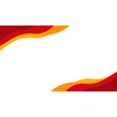 Smooth Curved Border Elements &ndash; Modern Abstract Wave Frame Vector