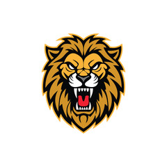 E sport Lion Logo emblem vector design templates simple and modern concept, isolated on white background