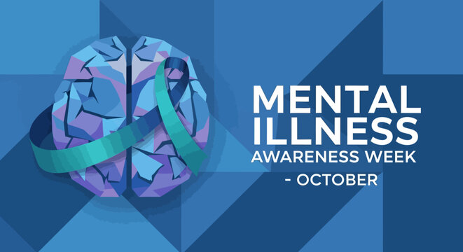 Mental Illness Awareness Week October Campaign Banner. - Powered by Adobe