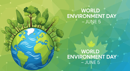 World Environment Day Celebration with Earth and Trees.