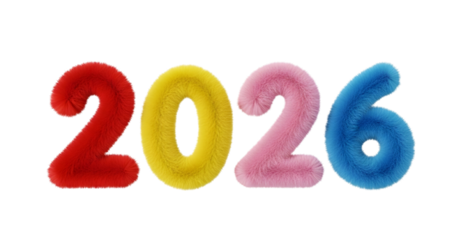 Colorful 2026 numbers
