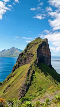 Mountains and seas depend on natural scenery