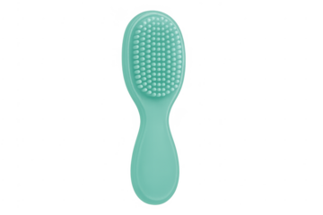 Mint green silicone facial cleansing brush