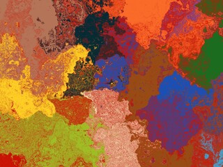 A colorful abstract background with marbled, fluid-like textures.