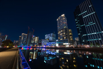 Fototapeta premium 日本の都市風景 大阪夜景 中之島