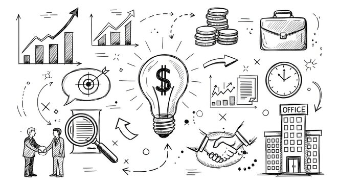 Unlock your business potential with innovative ideas and strategic growth plans, a visual roadmap to success, collaboration, and financial prosperity