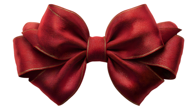 red bow and ribbon illustration for christmas and birthday decorations