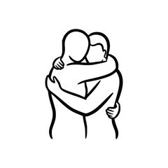 Two People Embracing A Symbol of Connection and Support.