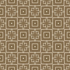 Retro green and white seamless geometric square mosaic pattern design element background