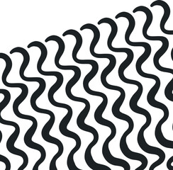 The texture is in the form of an oblique mass, consisting of wavy stripes with hooked ends.