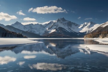 &ldquo;Whispers of Ice: Dawn over the Silent Lake&rdquo;