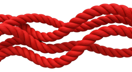Vibrant Red Rope: A Detailed Close-Up View.