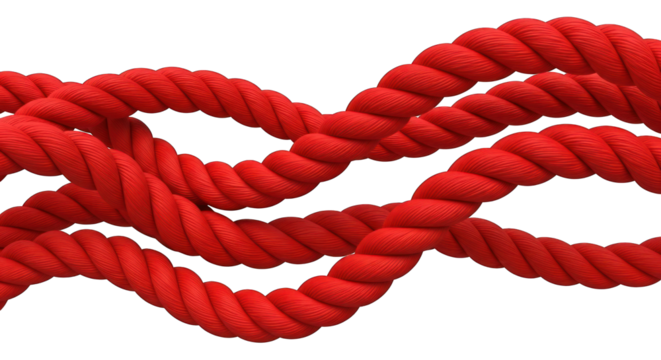 Vibrant Red Rope: A Detailed Close-Up View.
