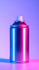 Can glows blue-pink; silver