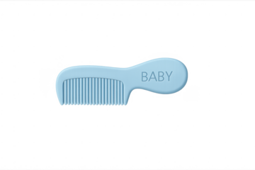 Blue plastic baby comb for hair care