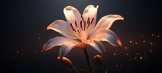 silhouette of lily ,generative AI