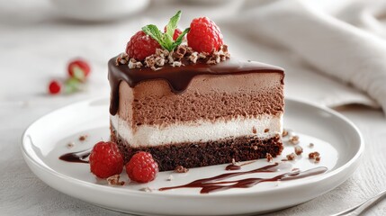 Chocolate Cheesecake Layer Cake