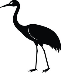 Obraz premium Elegant crane silhouette illustration for nature and wildlife themes