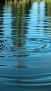 Close-up of ripples on the water surface