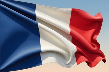 waving flag of france