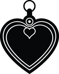 Heart shaped locket icon design
