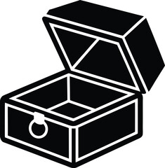 Elegant jewelry box icon with intricate details and classic design