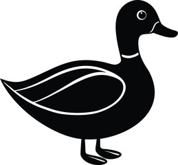 Stylized mallard duck icon in vibrant colors