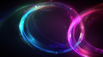 Obraz premium Abstract swirling circles of vibrant light