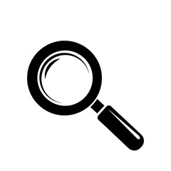 Black magnifying glass icon