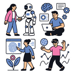 Human robot handshake, artificial intelligence, technology, innovation, teamwork, digital future