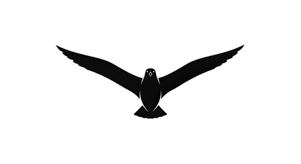 Silhouette of a bird in flight vector illustration